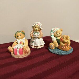 Lot of 3 Christmas Cherished Teddies